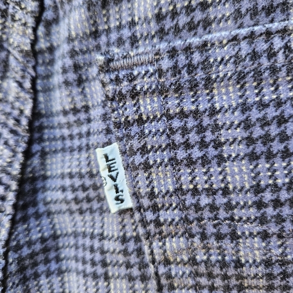 Levis Ribcage Straight Ankle Velvet Jeans Luxe Bethany 0113 W26 L27 plaid - Picture 6 of 13